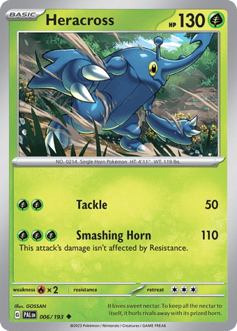 Heracross Paldea Evolved Pokemon Card