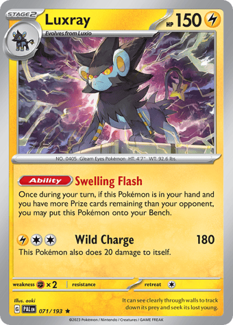 Luxray Paldea Evolved Pokemon Card