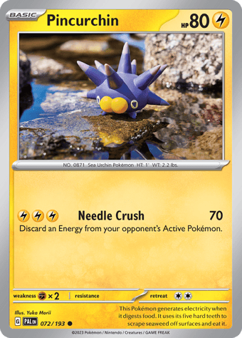 Pincurchin Paldea Evolved Pokemon Card