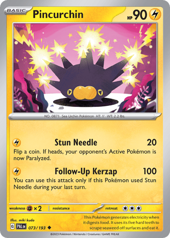 Pincurchin Paldea Evolved Pokemon Card