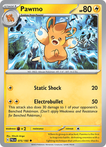 Pawmo Paldea Evolved Pokemon Card