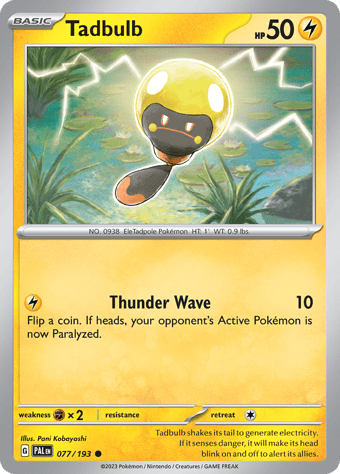 Tadbulb Paldea Evolved Pokemon Card
