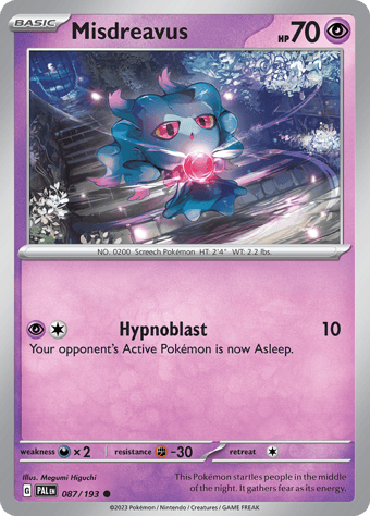 Misdreavus Paldea Evolved Pokemon Card
