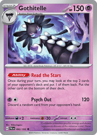 Gothitelle Paldea Evolved Pokemon Card