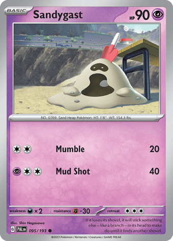 Sandygast Paldea Evolved Pokemon Card