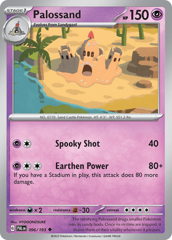 Palossand Paldea Evolved Pokemon Card