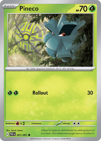 Pineco Paldean Fates Pokemon Card