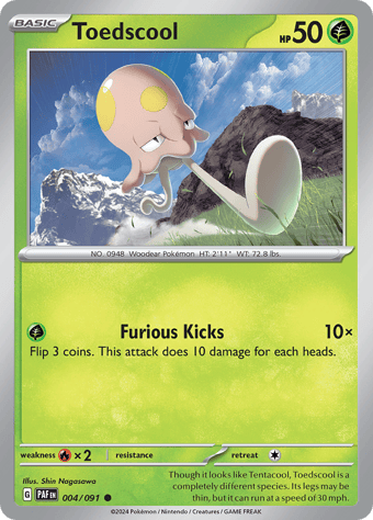 Toedscool Paldean Fates Pokemon Card