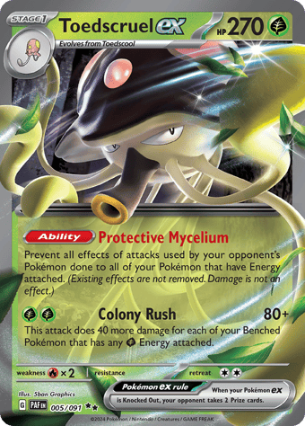 Toedscruel ex Paldean Fates Pokemon Card