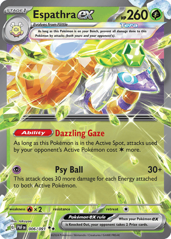Espathra ex Paldean Fates Pokemon Card