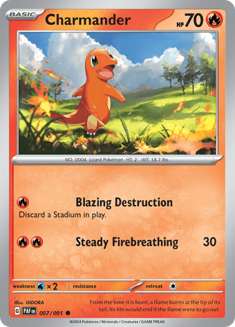 Charmander Paldean Fates Pokemon Card