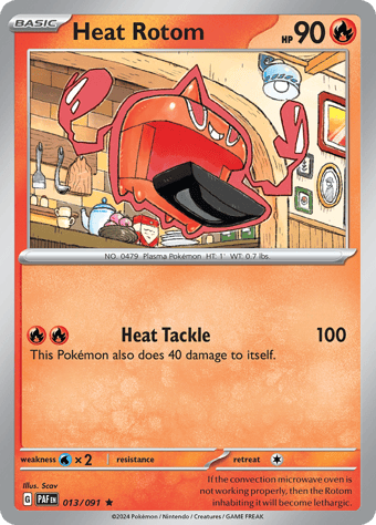 Heat Rotom Paldean Fates Pokemon Card