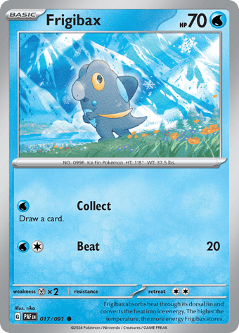 Frigibax Paldean Fates Pokemon Card