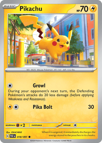 Pikachu Paldean Fates Pokemon Card