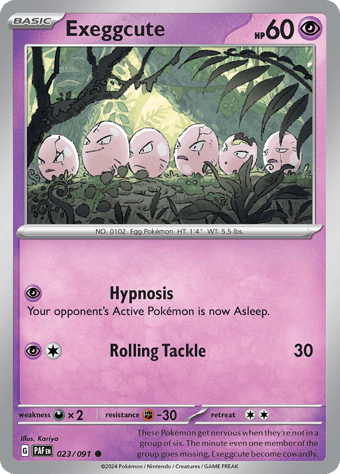 Exeggcute Paldean Fates Pokemon Card