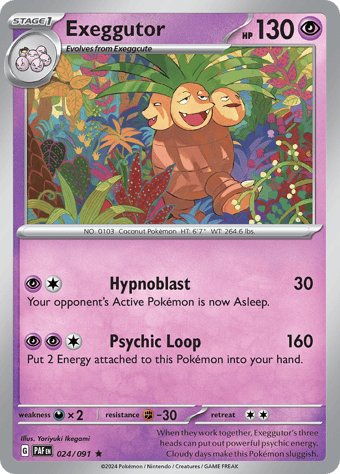 Exeggutor Paldean Fates Pokemon Card