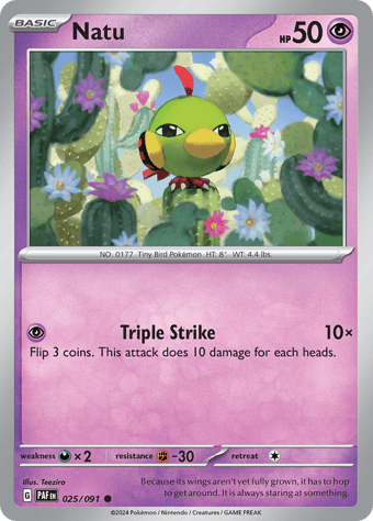 Natu Paldean Fates Pokemon Card