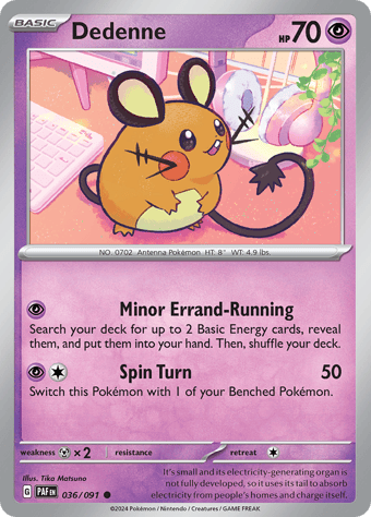 Dedenne Paldean Fates Pokemon Card