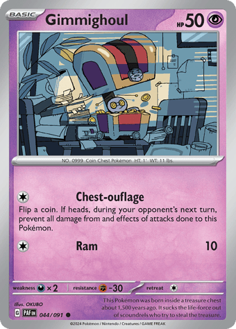 Gimmighoul Paldean Fates Pokemon Card