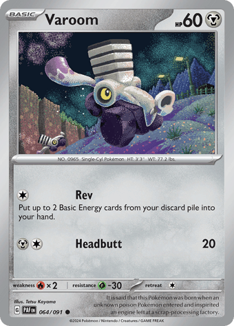 Varoom Paldean Fates Pokemon Card
