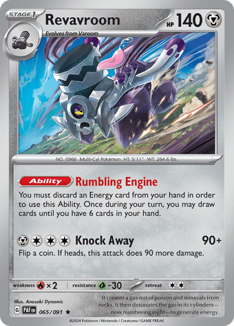 Revavroom Paldean Fates Pokemon Card