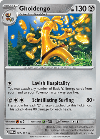 Gholdengo Paldean Fates Pokemon Card