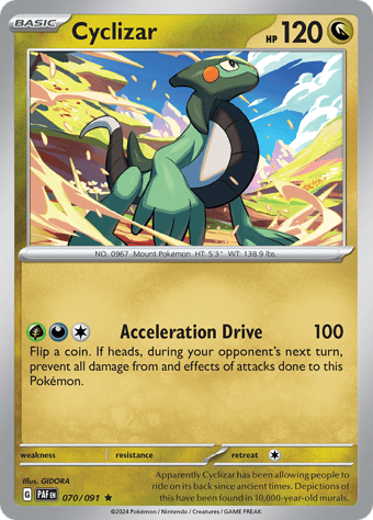 Cyclizar Paldean Fates Pokemon Card