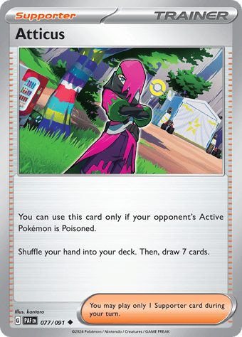 Atticus Paldean Fates Pokemon Card