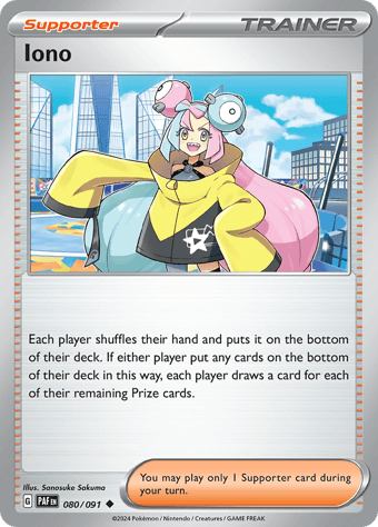 Iono Paldean Fates Pokemon Card