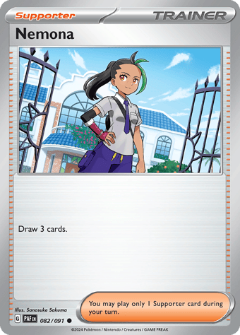 Nemona Paldean Fates Pokemon Card