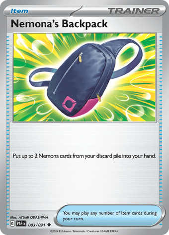 Nemona's Backpack Paldean Fates Pokemon Card