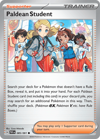 Paldean Student Paldean Fates Pokemon Card