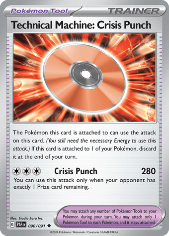 Technical Machine: Crisis Punch Paldean Fates Pokemon Card
