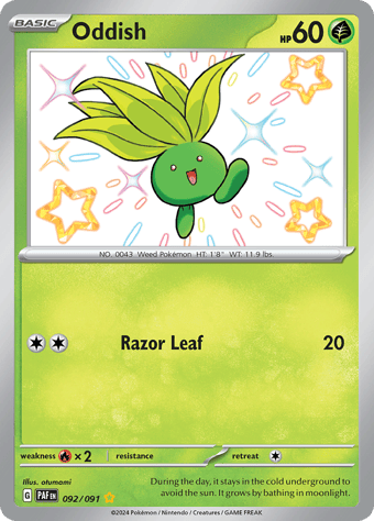 Oddish Paldean Fates Pokemon Card