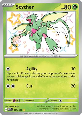 Scyther Paldean Fates Pokemon Card