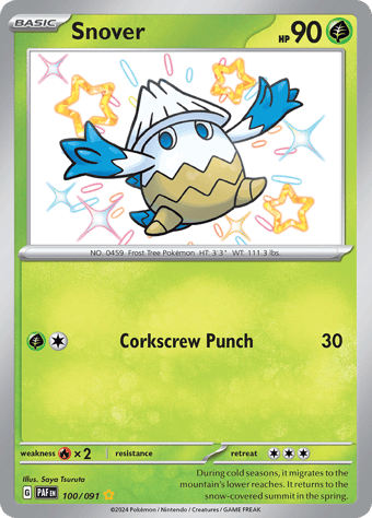 Snover Paldean Fates Pokemon Card