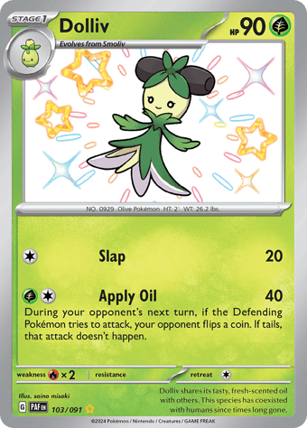 Dolliv Paldean Fates Pokemon Card
