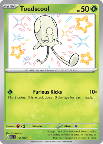 Toedscool Paldean Fates Pokemon Card
