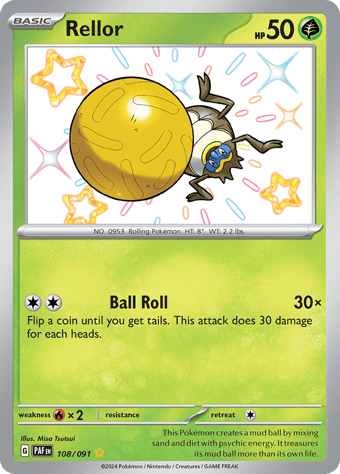 Rellor Paldean Fates Pokemon Card