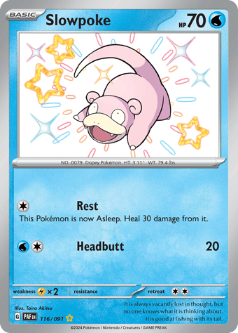 Slowpoke Paldean Fates Pokemon Card