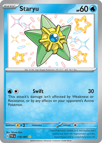 Staryu Paldean Fates Pokemon Card
