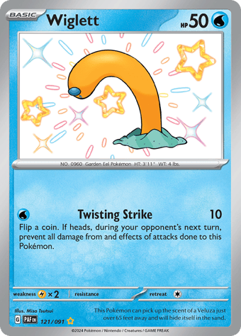 Wiglett Paldean Fates Pokemon Card