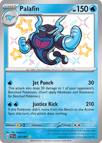 Palafin Paldean Fates Pokemon Card