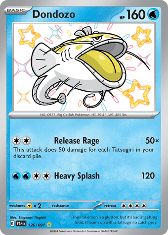 Dondozo Paldean Fates Pokemon Card