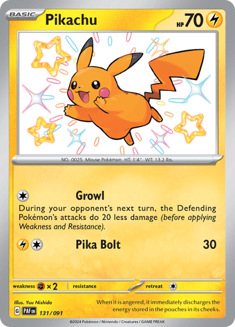 Pikachu Paldean Fates Pokemon Card
