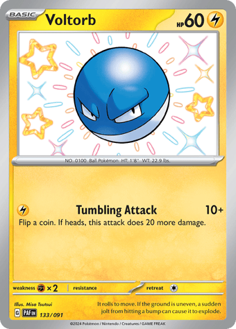 Voltorb Paldean Fates Pokemon Card