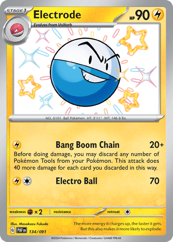 Electrode Paldean Fates Pokemon Card