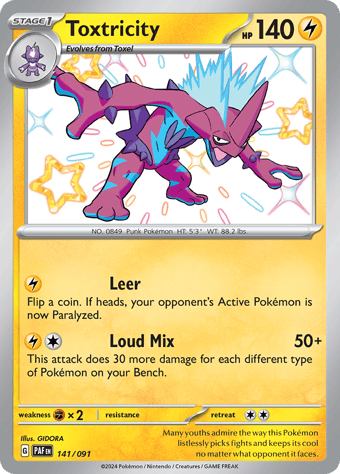 Toxtricity Paldean Fates Pokemon Card