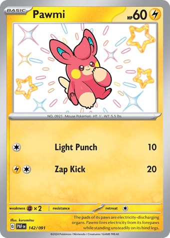 Pawmi Paldean Fates Pokemon Card