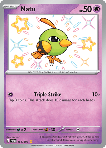 Natu Paldean Fates Pokemon Card